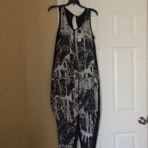 Black and white jump suit